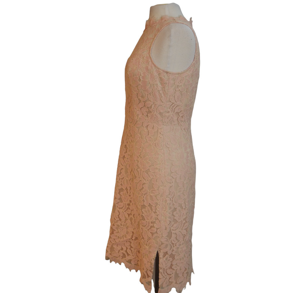 𝅺eliza J High Neck Lace Sheath Dress in Blush Size 8 EUC - Picture 3 of 9